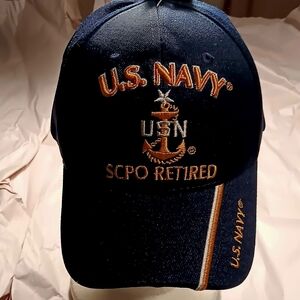 U.S. Navy Senior Chief Petty Officwr Retired Navy Blue Cap
